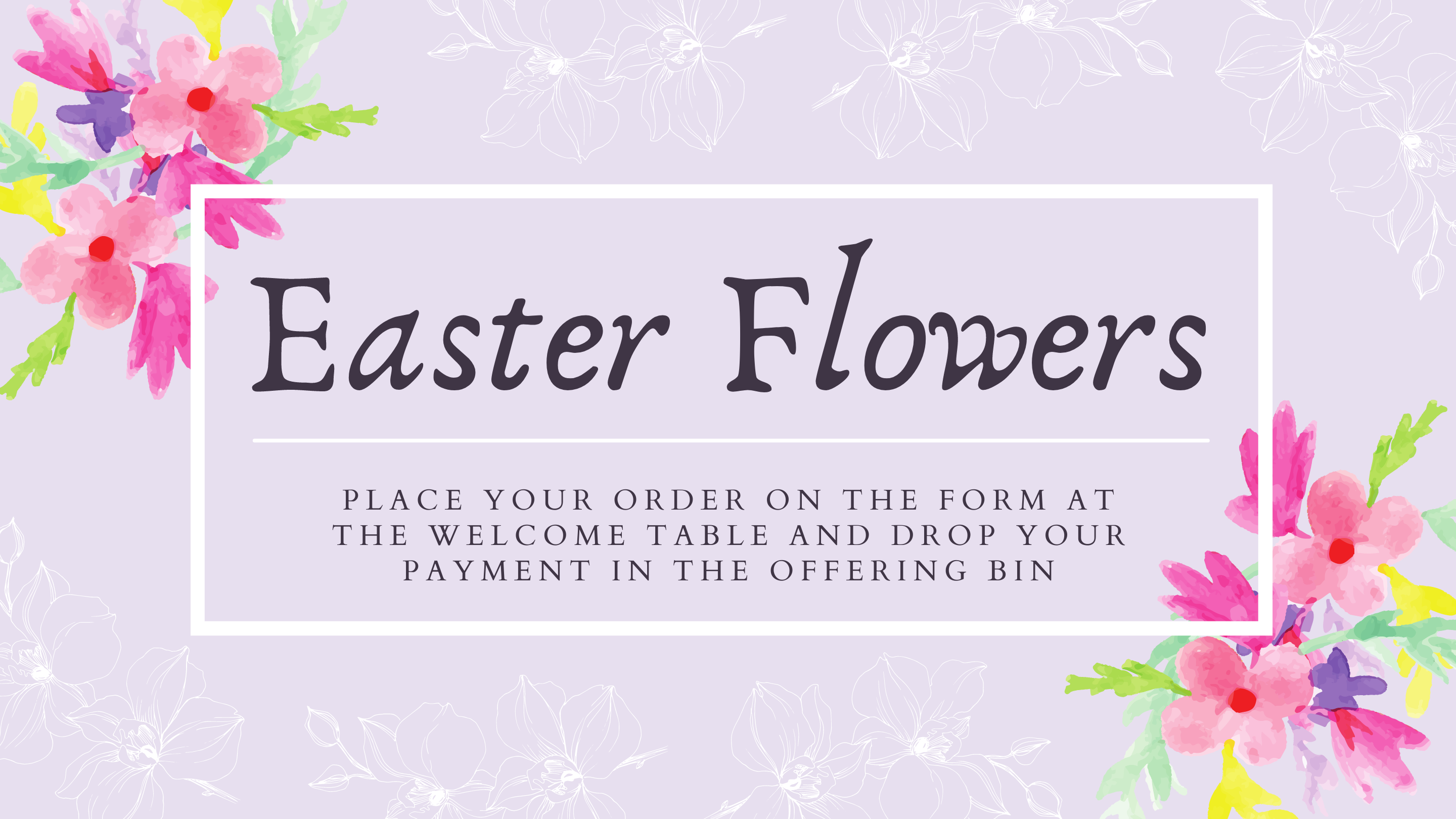 Easter Flowers Community Lutheran Church